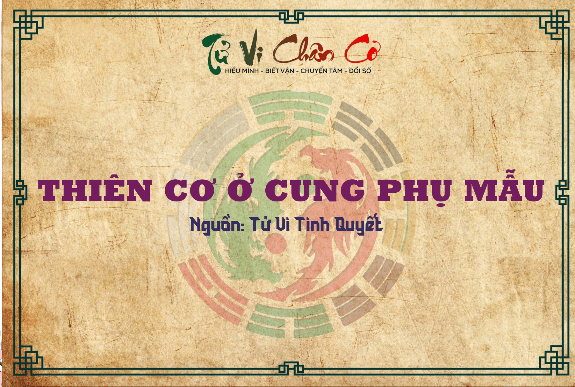 Thiên Cơ Ở Cung Phụ Mẫu
