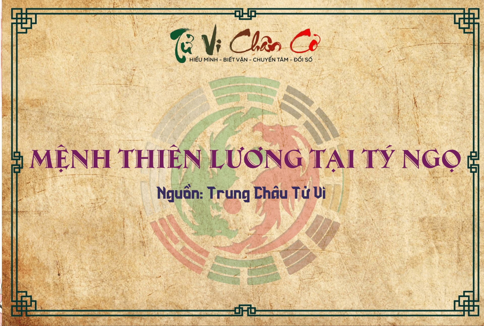 Mệnh Thiên Lương Tại Tý Ngọ