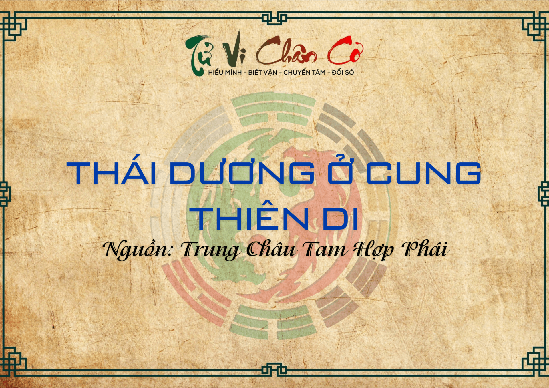 Thái Dương Ở Cung Thiên Di
