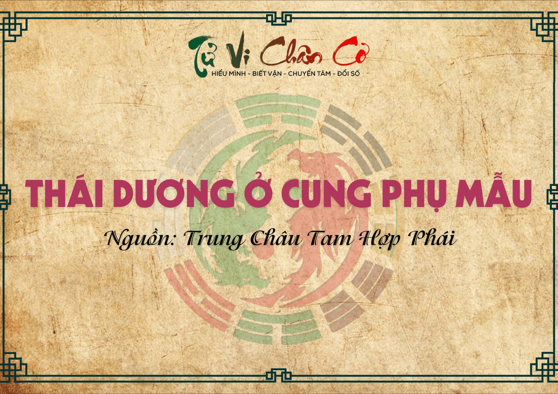 Thái Dương Ở Cung Phụ Mẫu