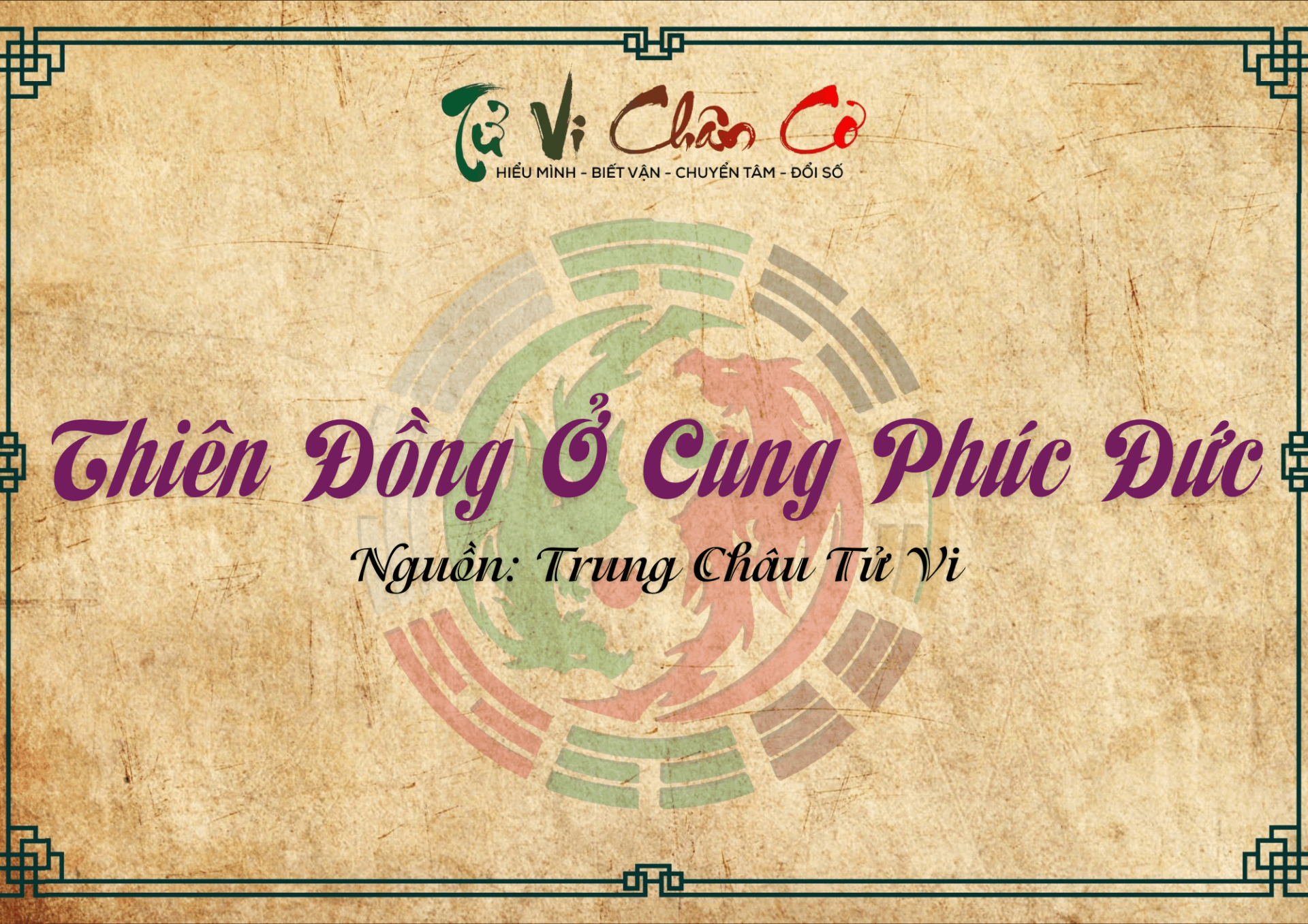 Thiên Đồng Ở Cung Phúc Đức
