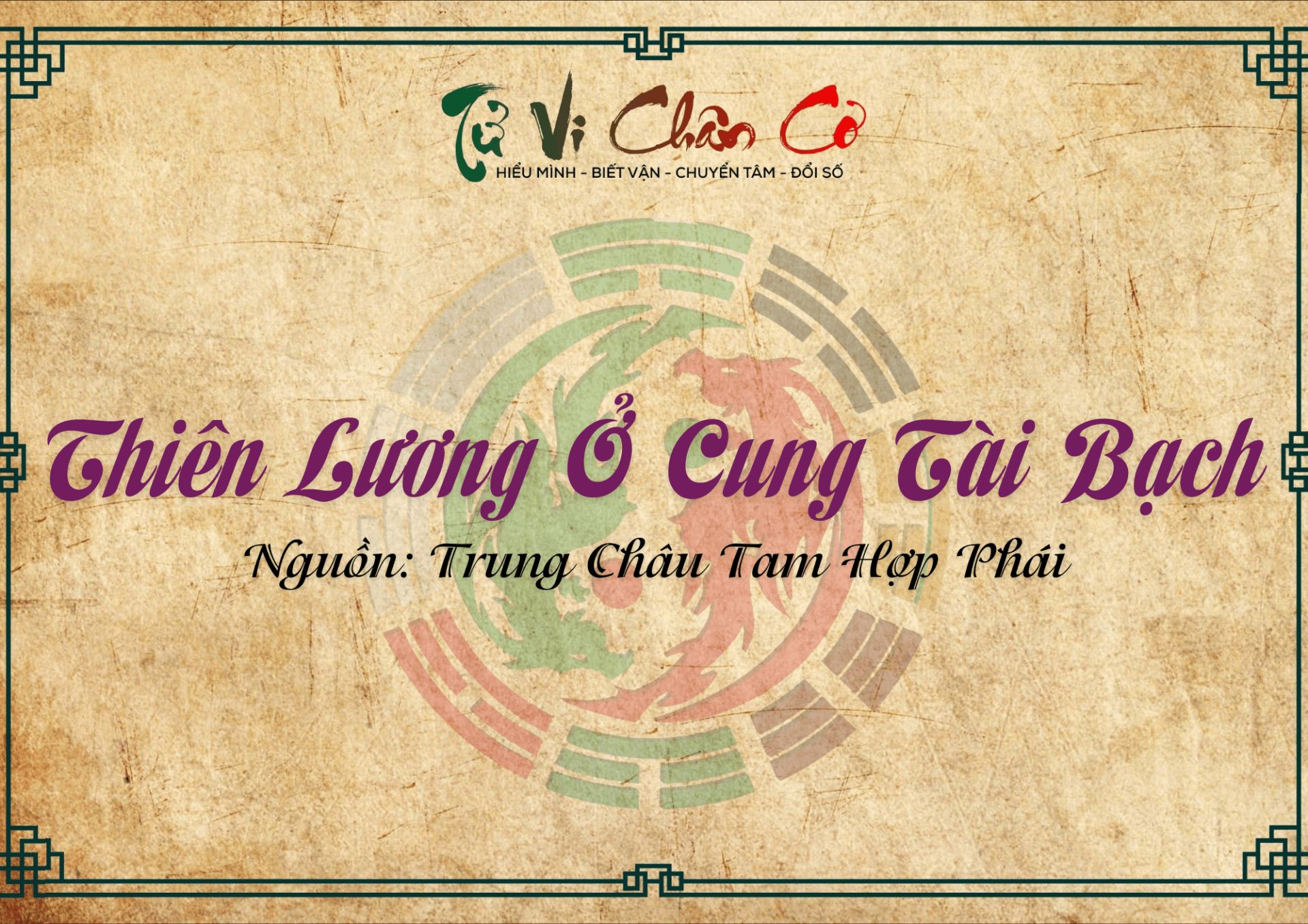Thiên Lương Ở Cung Tài Bạch