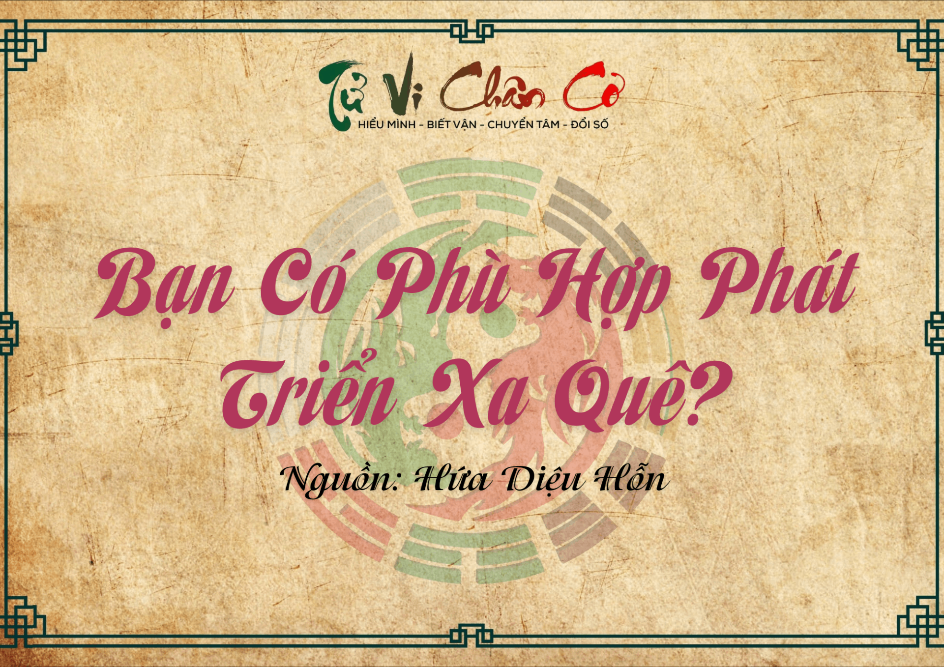 Bạn Có Phù Hợp Phát Triển Xa Quê?